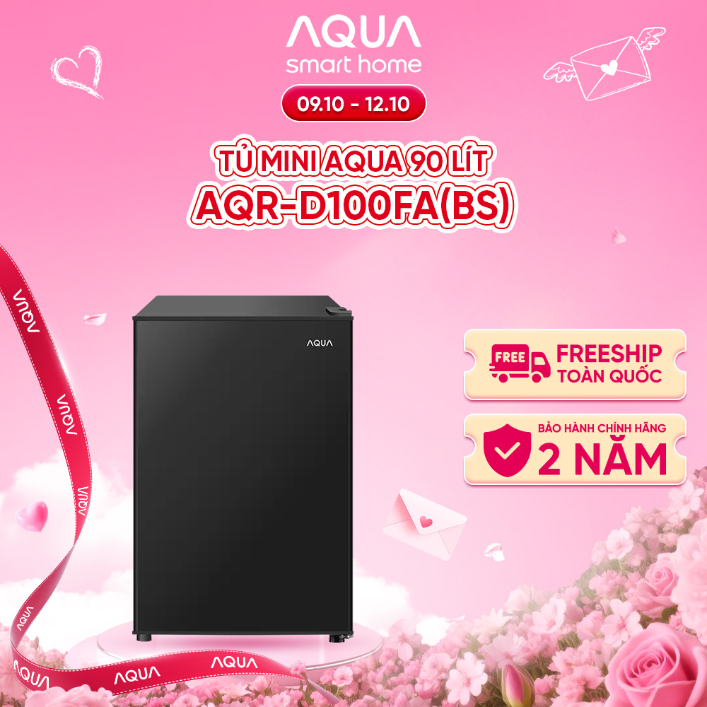 [SALE SỐC] Tủ lạnh Aqua 90 lít AQR-D100FA(BS) - Freeship toàn quốc - Hàng mới  về - Bảo hành 2 năm