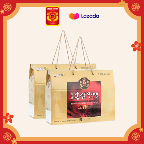 Combo 2 hộp nước chiết xuất hồng sâm hàn quốc 6 năm tuổi ginseng house - chong kun dang - hộp 60 gói