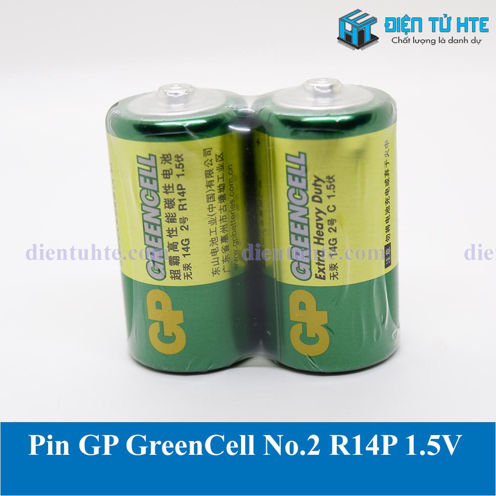 Pin GP No.2 R14 1.5V GreenCell Form C (1 viên)