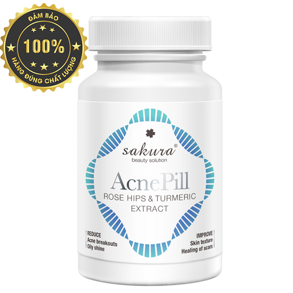 [HCM]Viên uống giảm mụn mờ thâm Sakura AcnePill 60 viên