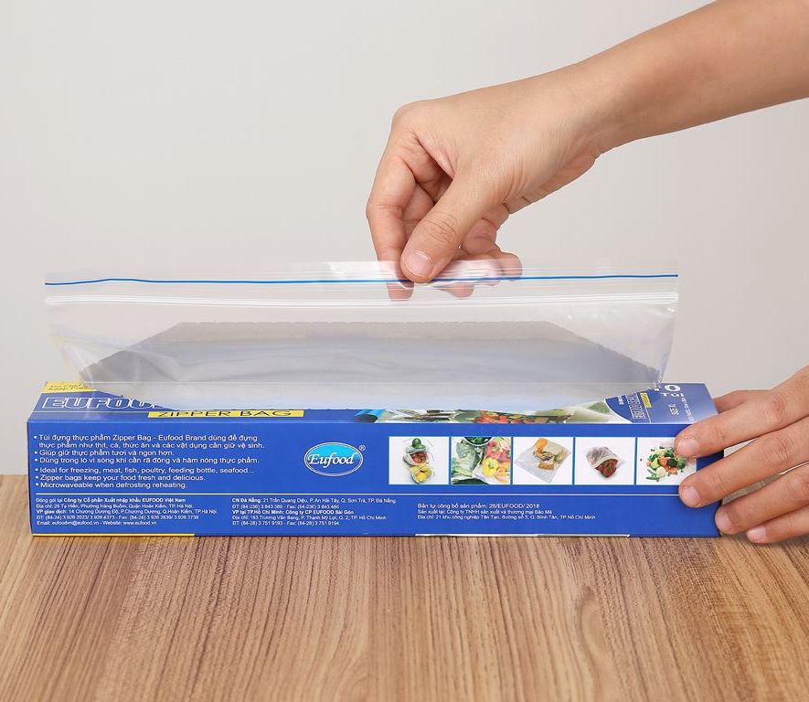 Túi đựng thực phẩm có khóa zipper bag kéo an toàn tiện lợi eufood cao cấp