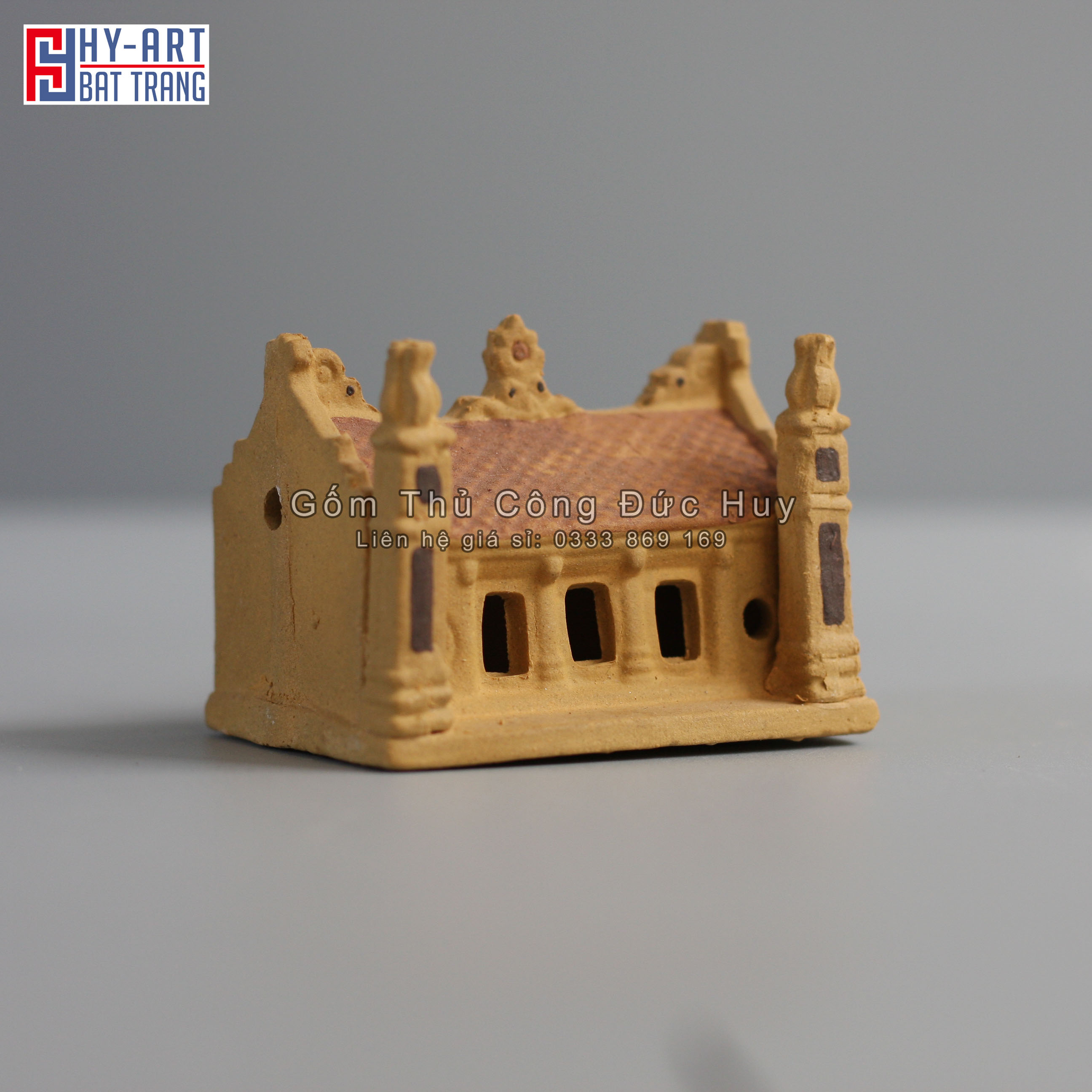 Mô hình Gốm Đình Bắc Bộ Mini Phụ Kiện Trang Trí Hòn Non Bộ - Tiểu Cảnh - Bể Cá