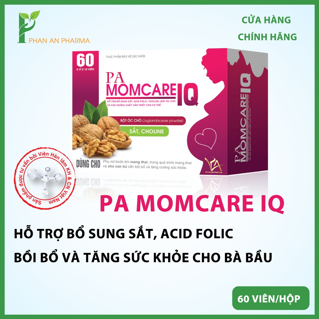 PA Momcare IQ hỗ trợ sắt bổ sung sức khoẻ mẹ và bé CN16
