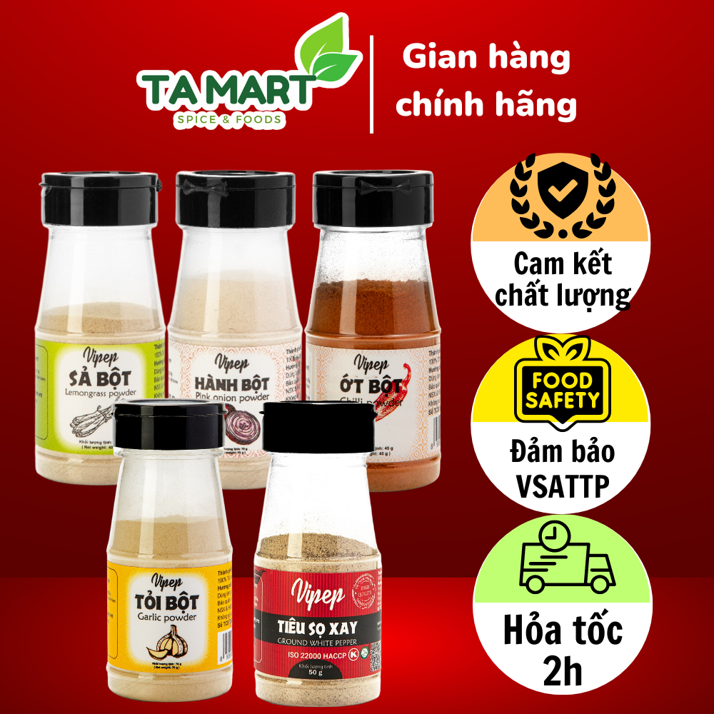 Gia vị nấu ăn vipep dạng hủ tiện lợi - gia vị tẩm ướp, chế biến thực phẩm