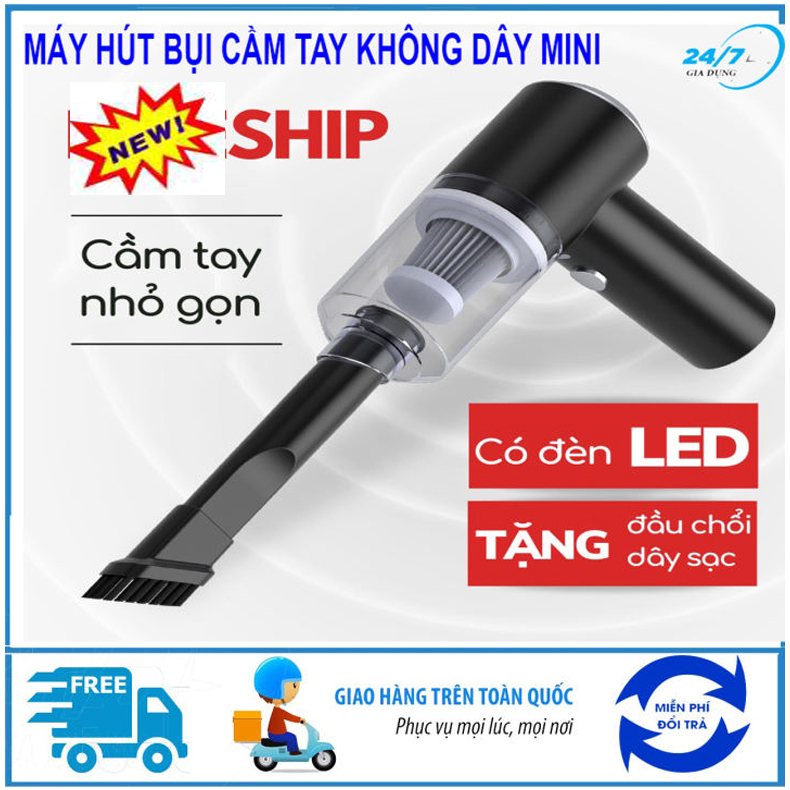 ( Không Dây) Máy hút bụi cầm tay mini 2 in 1 Vacuum Cleaner - Máy hút bụi không dây đa năng lực hút siêu mạnh sử dụng hút bụi ô tô, bụi giường cực tiện lợi