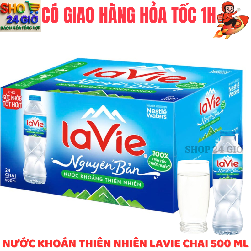 [ CHỈ GIAO ĐƠN HỎA TỐC Ở HCM ]  Nước Suối Lavie  Thùng 24 Chai 500 Ml