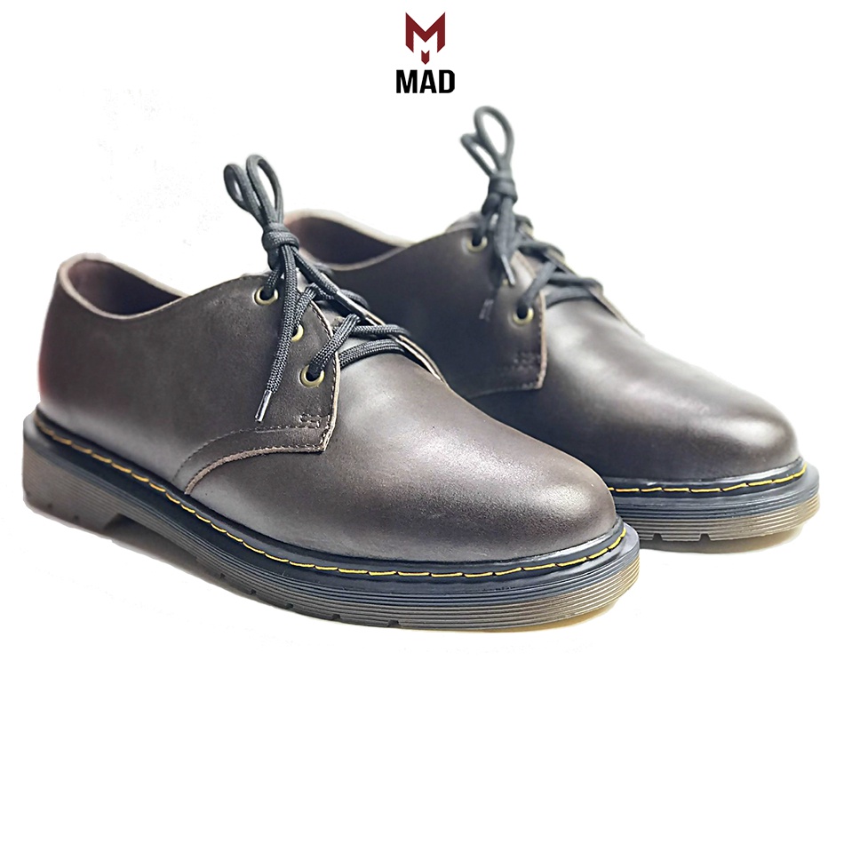 Giày tây nam derby dr martens 1461 mad brown da bò sáp cao cấp giá rẻ uy tín chất lượng tốt bảo hành trọn đời