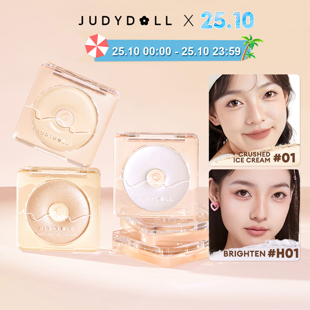 JUDYDOLL Phấn Bột Highlight Phấn Bắt Sáng Mờ Kim Cương Lấp Lánh Nhũ Lấp Lánh