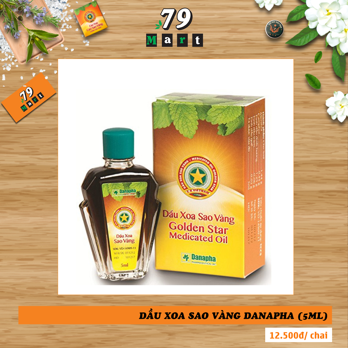 Dầu xoa sao vàng danapha - siêu thị tiện lợi 79mart