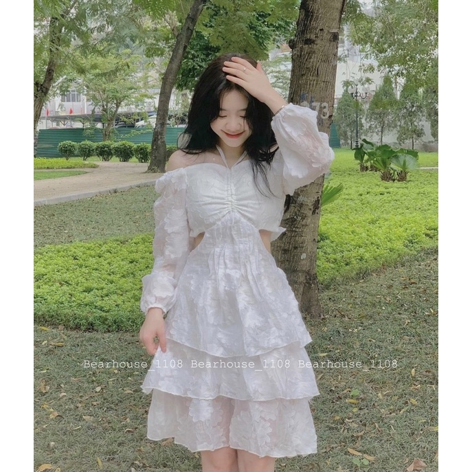 4k7❌ váy đầm thiên nga trắng công chúa