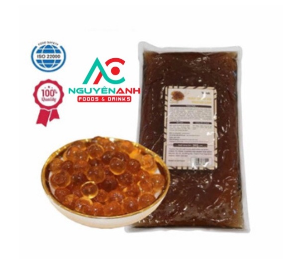 Trân Châu 3Q Phong Lan Phê La Tài Linh loại Đặc biệt Gói 2kg Giòn Dai, Thơm Ngon, Hương Vanilla