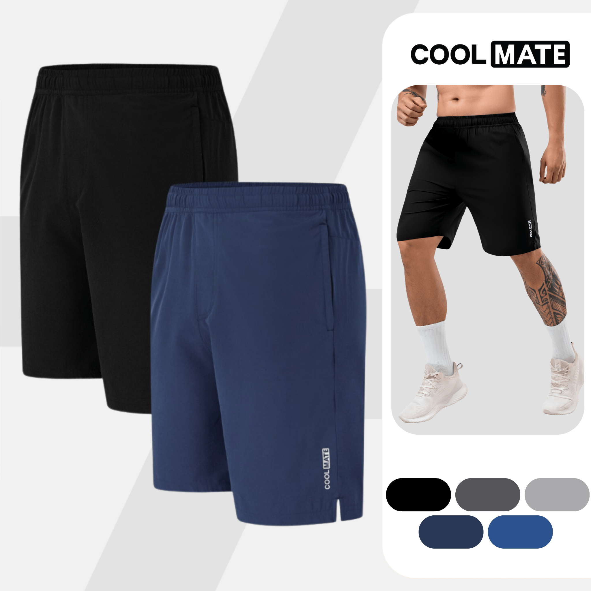 [TẶNG QUÀ ĐƠN TỪ 299K]Combo 2 quần đùi thể thao nam Max Ultra Short V2 thoáng khí Coolmate