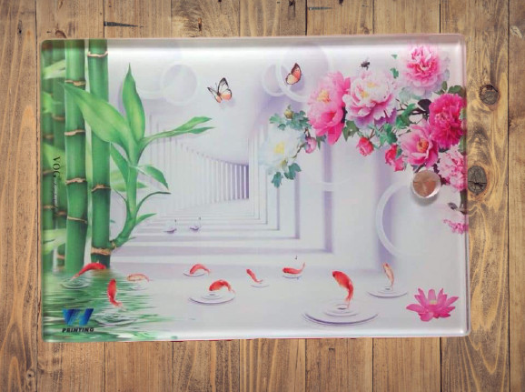 Thớt kính cường lực 3D Vũ Hân 250x350mm - 12ly VH013