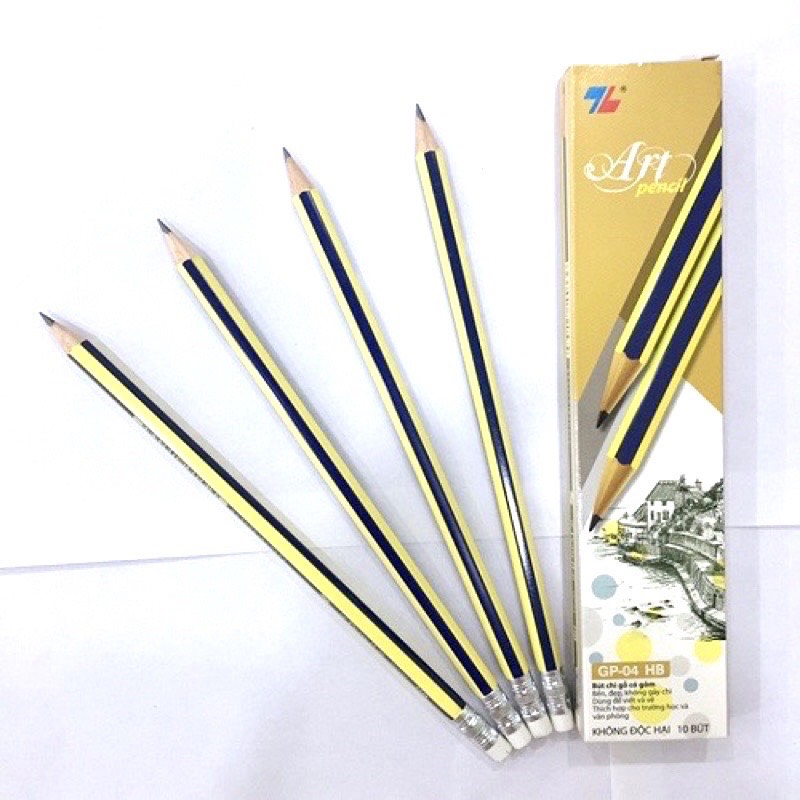 Combo 10 cây bút chì 2b, hb thiên long, nét đậm đẹp. tiến phát pvc