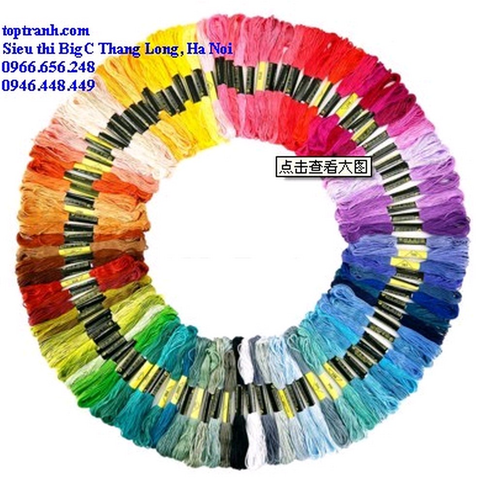 Chỉ thêu tranh chữ thập đủ màu, đủ mã DMC, chỉ làm đồ thủ công 5000d/ tép (mã màu)