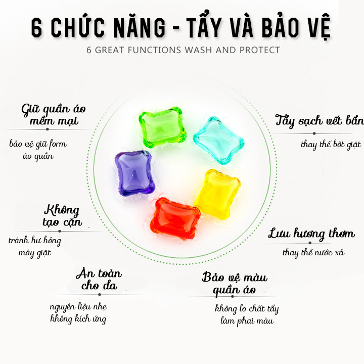 HỘP 30 VIÊN GIẶT XẢ QUẦN ÁO