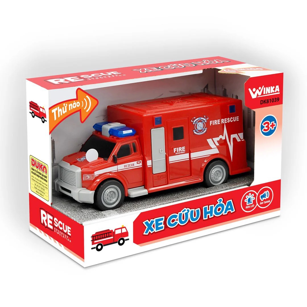 Đồ chơi duka xe cứu hỏa dk 81039