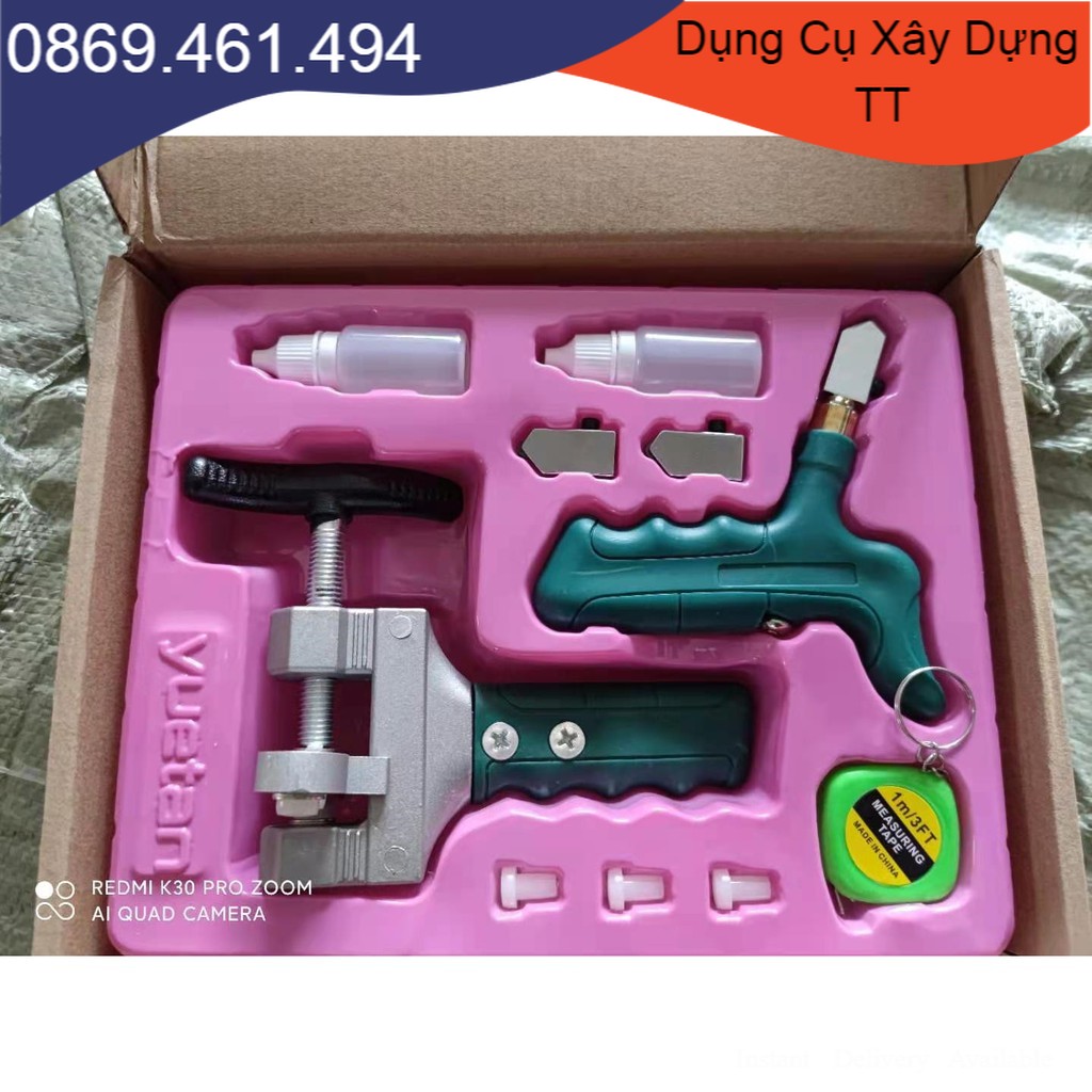 [Có Video]Bộ dao cắt kính đa năng - Dao cắt gạch men đá- kiếng kèm theo dụng cụ bẻ tách gạch kính cao cấp