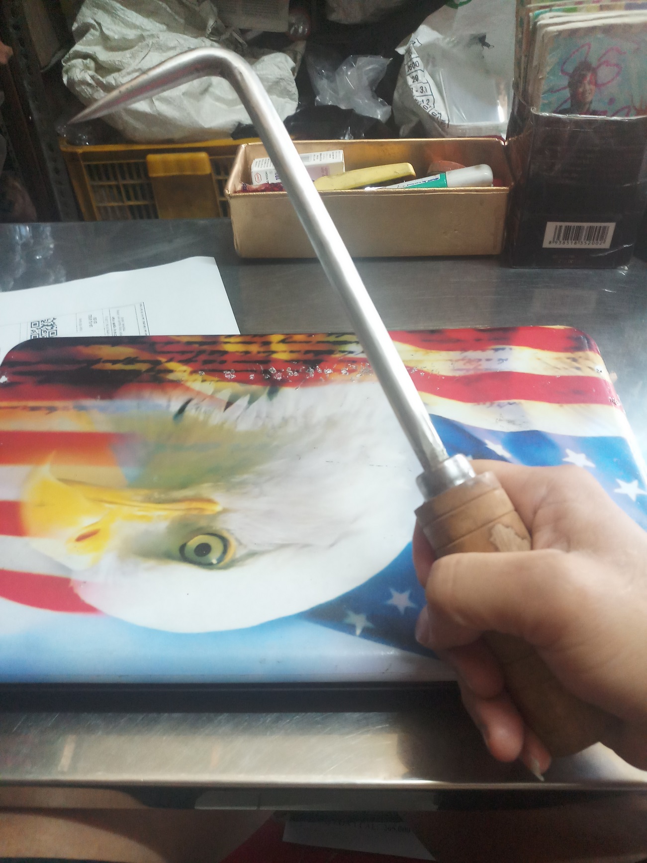 CÂY ĐỤC LỔ DỪA BẰNG INOX.