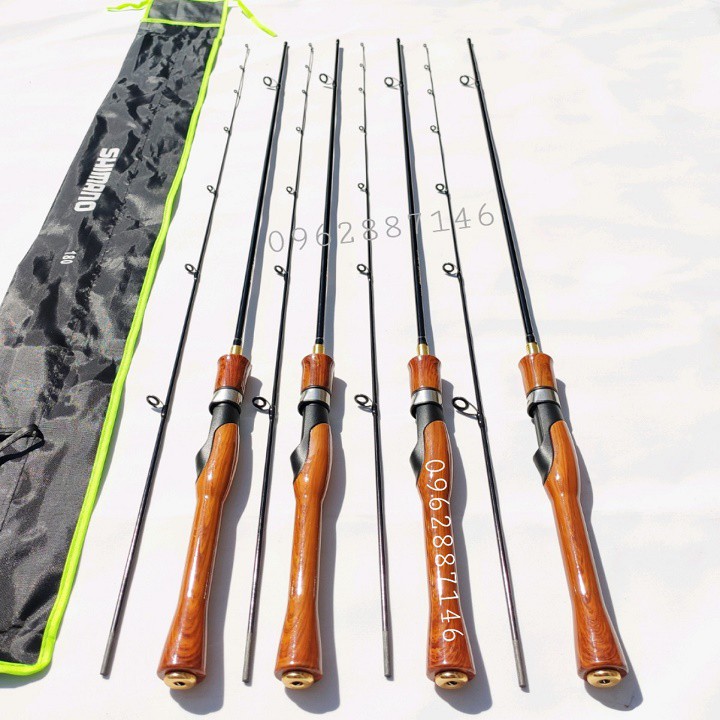 cần câu lure ul cán gỗ cần lure cao cấp siêu bền 1m68,1m8,1m98