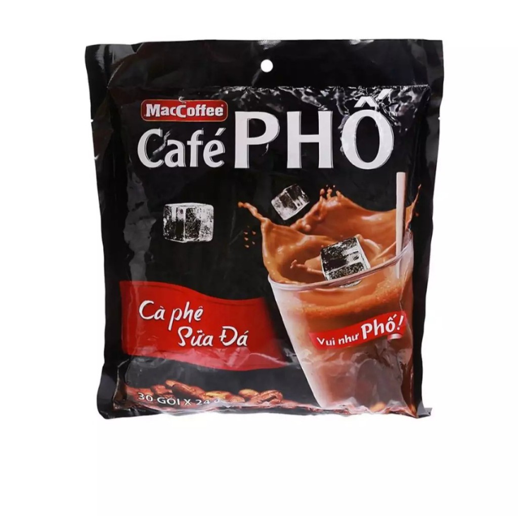 Cà phê phố sữa đá bịch 30 gói x 24g.