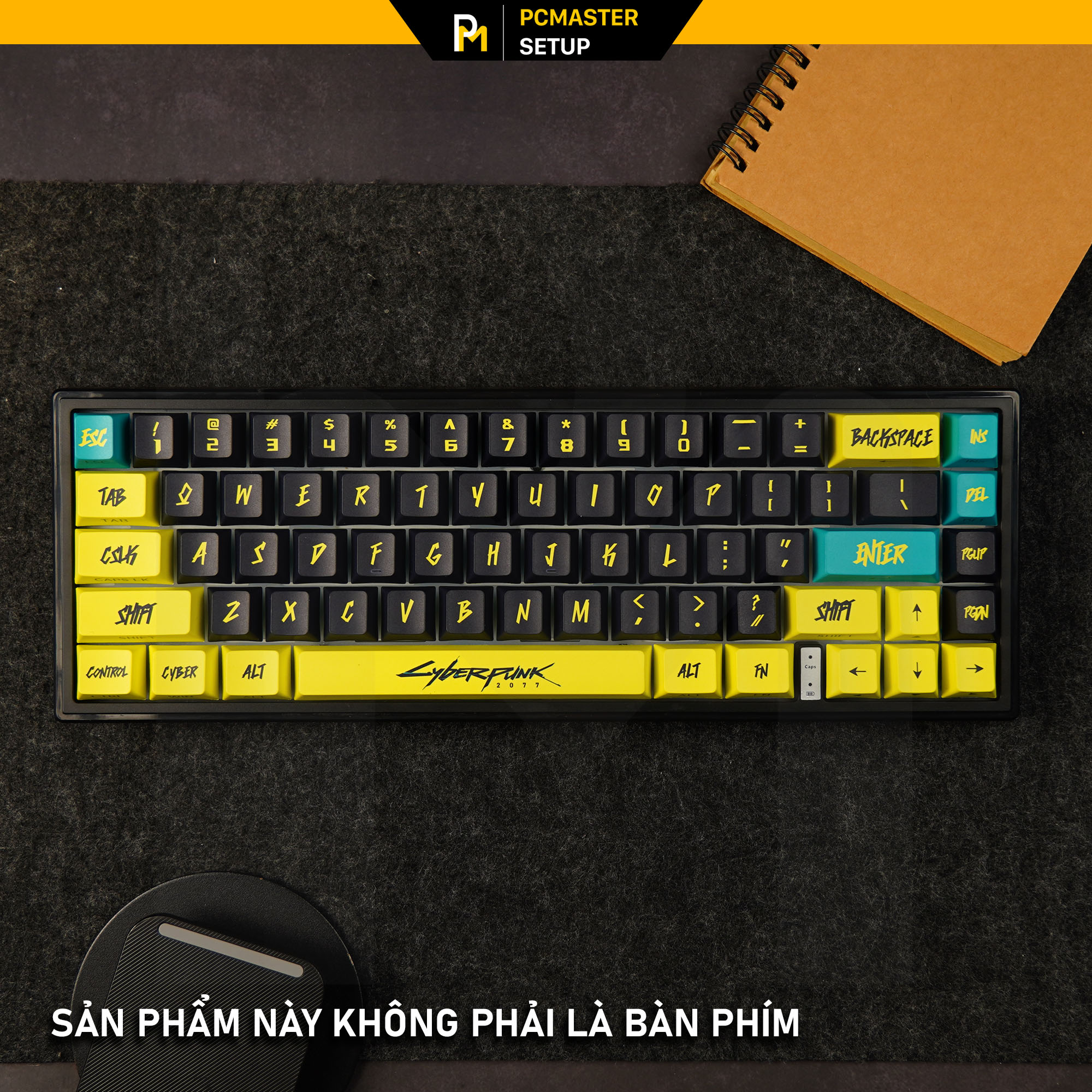 Keycap pbt xuyên led CyberPunk họa tiết in dyesub xuyên led side print keycap cherry doubleshot
