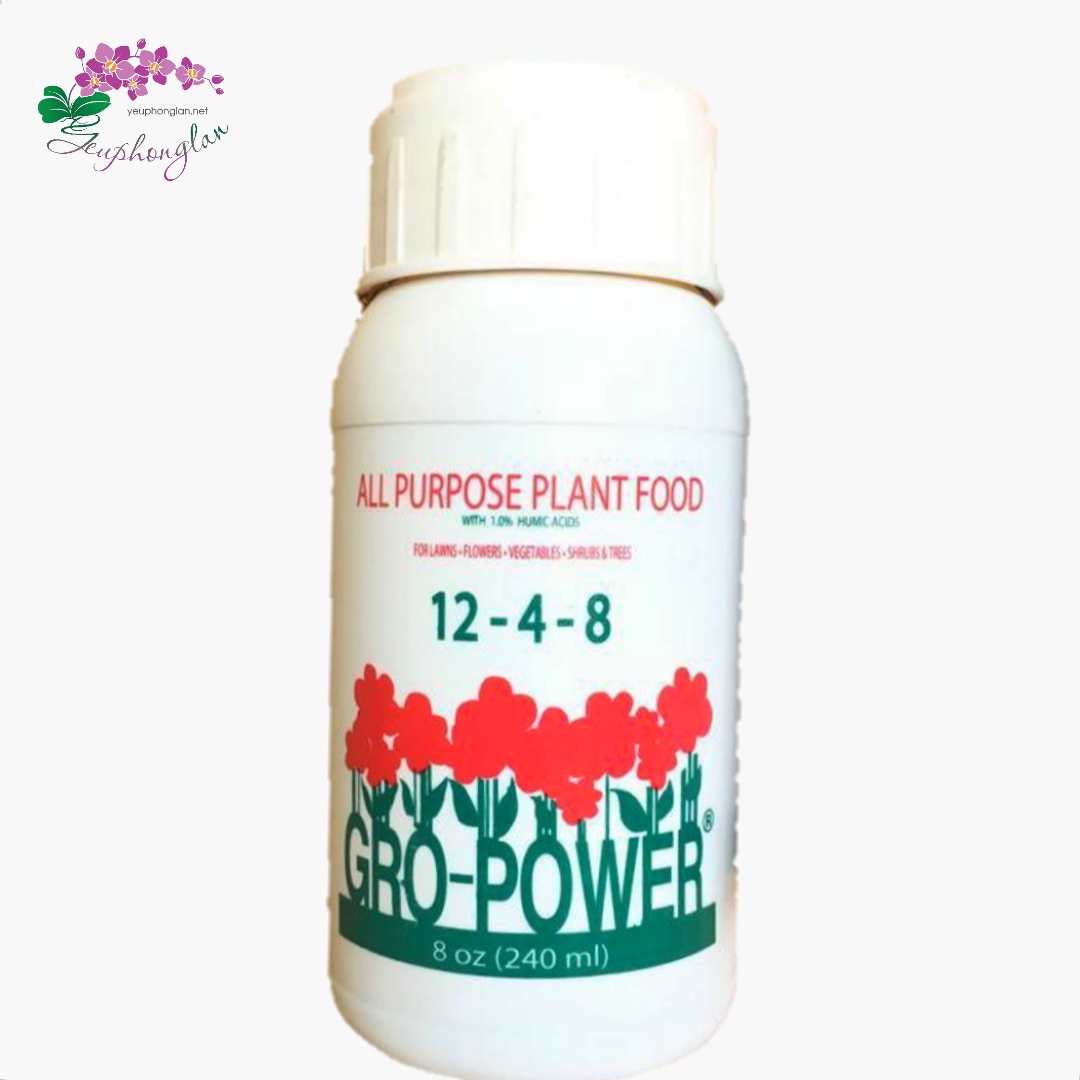 [HCM]Gro power 12-4-8 Chai 240ml Kích thích tăng trưởng Mỹ