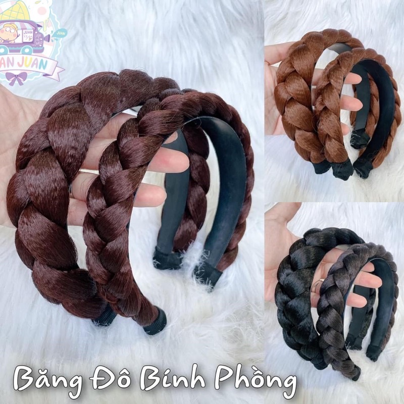 Băng đô bính phồng loại to, làm bằng sợi tơ