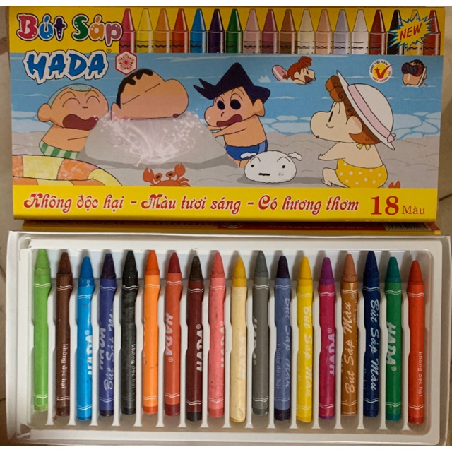 1 hộp sáp chó đốm 18 màu