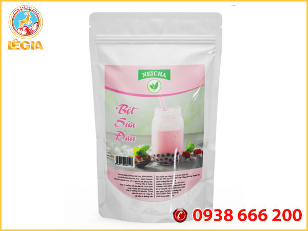 Bột trà sữa vị dâu pha sẵn tiện lợi vị dâu thơm ngon, đúng vị