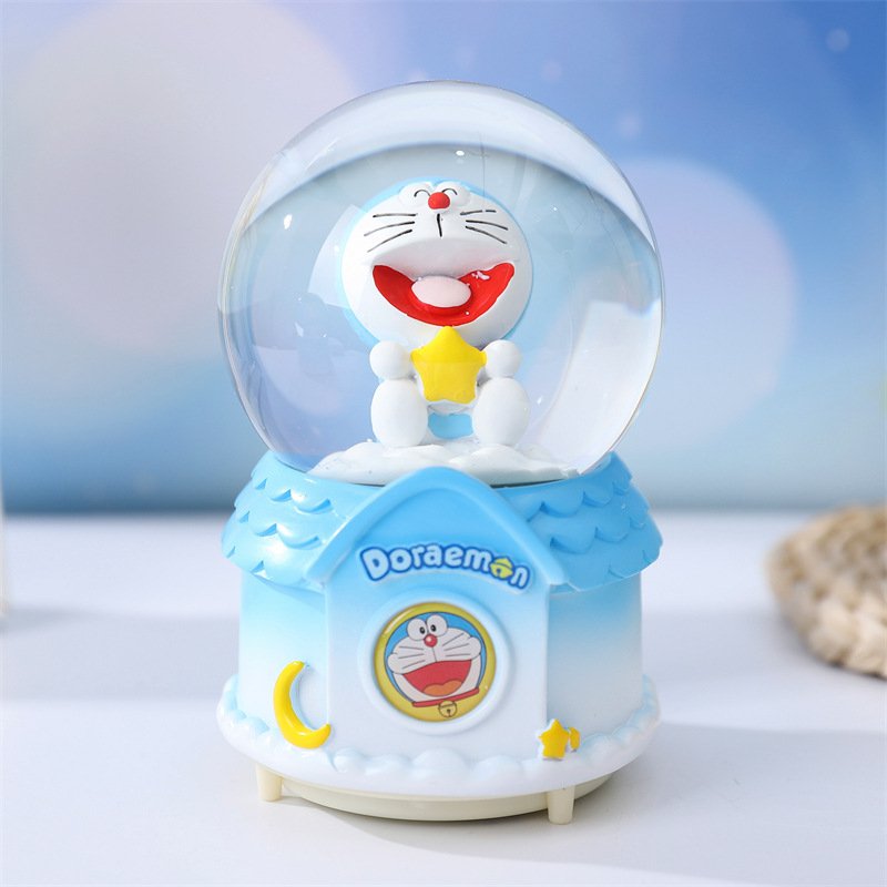 Quả Cầu Tuyết Doraemon Ôm Sao Phát Nhạc Trang Trí Quà Tặng