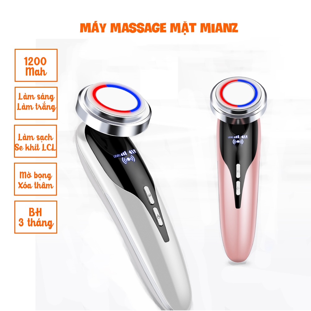 Máy massage mặt điện di tinh chất giúp làm sạch trẻ hóa làn da, kèm HDSD tiếng việt - Bảo hành 3 tháng - Mianz Mart