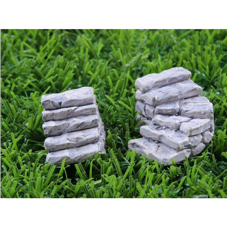 Tiểu cảnh trang trí mô hình bậc đá mini, decor terrarium