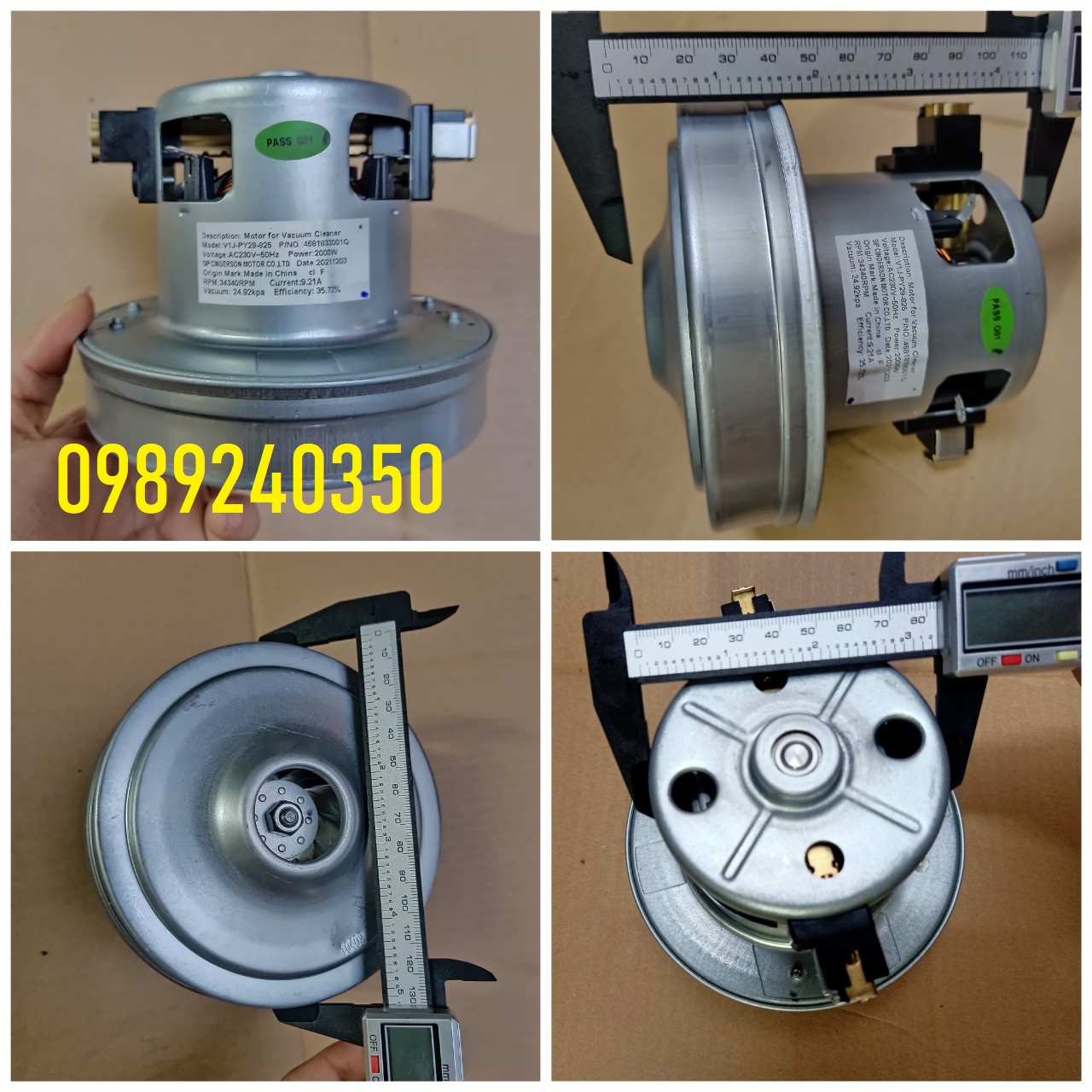 Mô tơ máy hút bụi 2000W động cơ điện lõi đồng hàng công ty