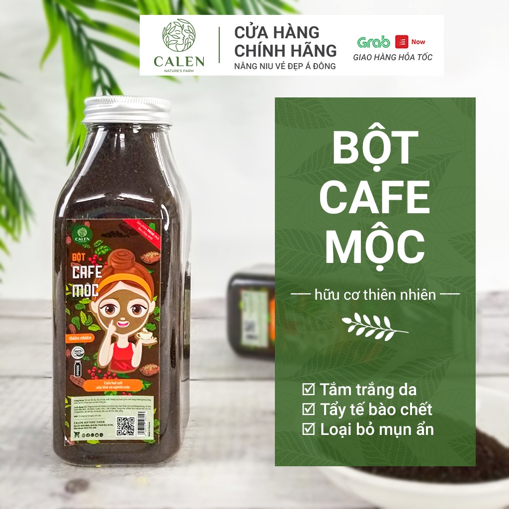 Mặt nạ đắp mặt cà phê nguyên chất - Đắp mặt - Rửa mặt - Giúp tẩy da chết Dưỡng trắng da Calen