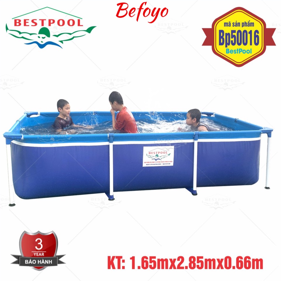 Bể bơi mini Bestpool BP50016 1.65m x 2.85m x 0,66 Bể Bơi khung kim loại