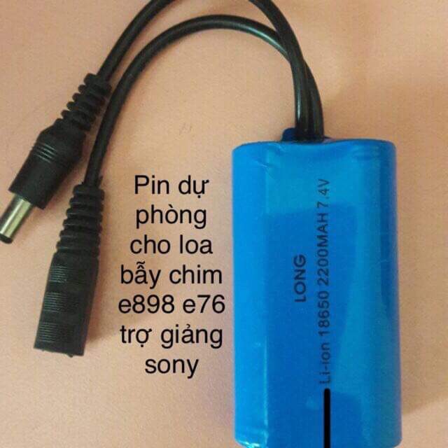 Pin dự phòng cho các loại loa chuyên dụng dùng nguồn sạc 9v như: loa bẫy chim e898, Q92, loa trợ giảng sn898, loa phóng