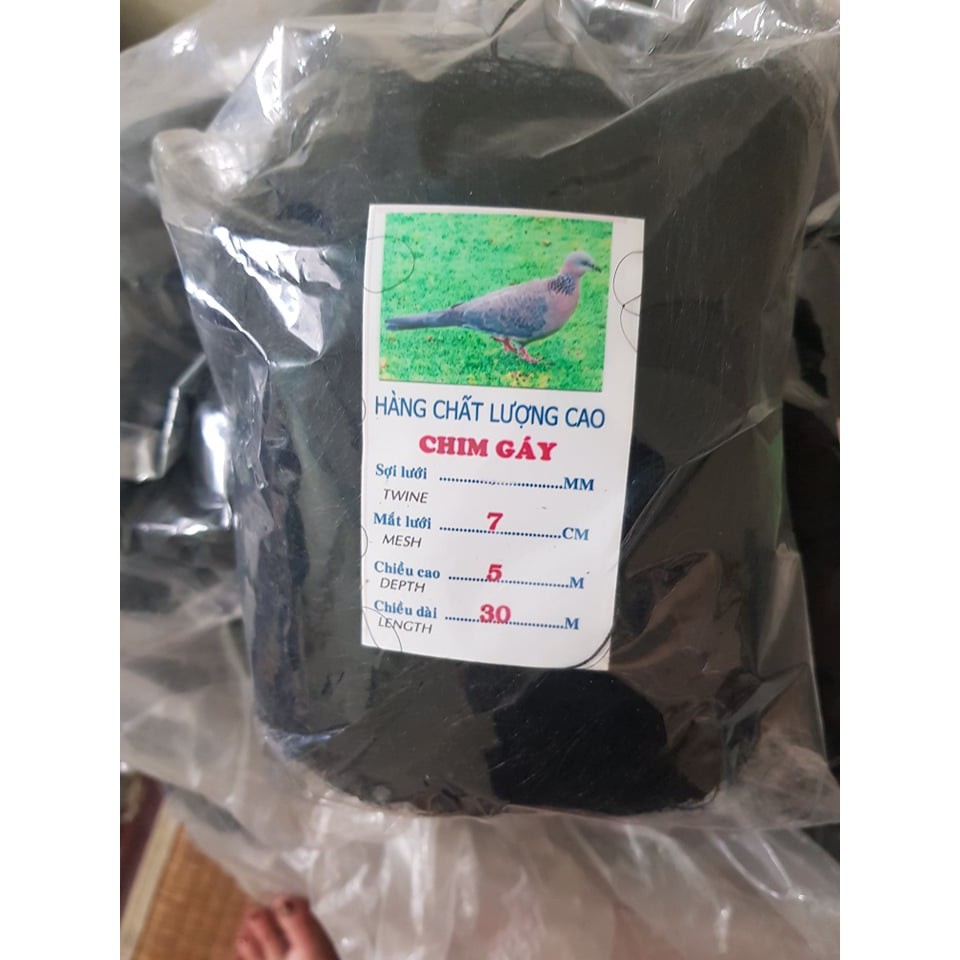 Lưới bẫy chim cu gáy, gà rừng mắt lưới 6cm   (xả hàng giảm giá và cam kết bảo hành đổi trả ạ)