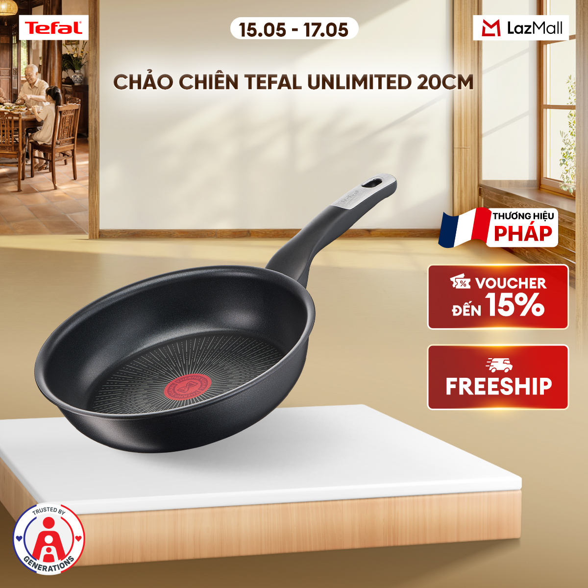 Chảo chiên Tefal Unlimited 20cm
