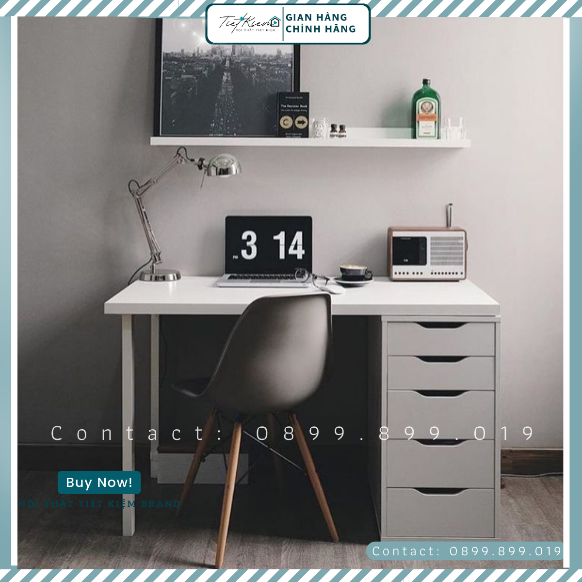 Bàn ikea gỗ - ikea desk ike0406