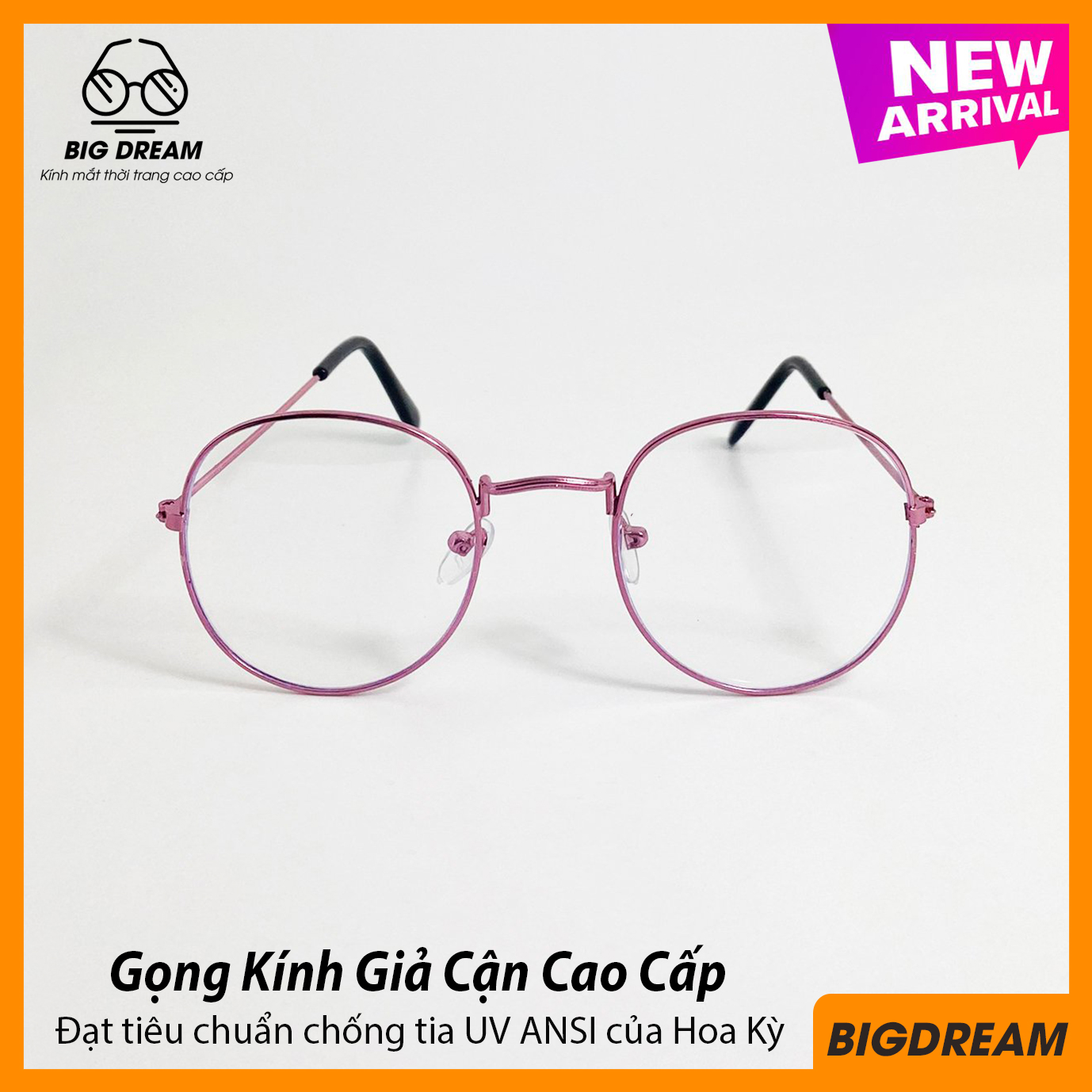 Gọng kính giả cận nam nữ cao cấp Hàn Quốc - Kính cận tròn không độ mẫu đẹp lạ BDNBT