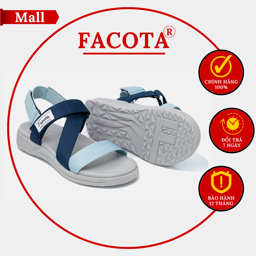 [FREESHIP] Giày sandal Facota nữ chính hãng NN10, Facota xanh phối nữ, Sandal đi học, Sandal đế phylon êm nhẹ bền