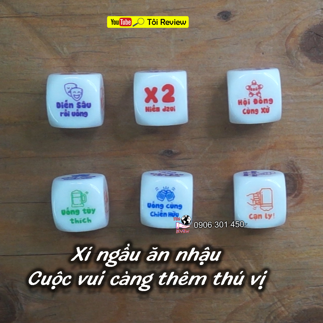 Xí ngầu ăn nhâu. Món đồ choi vui vẻ cho chiến hữu. Cuộc vui càng thêm thú vị