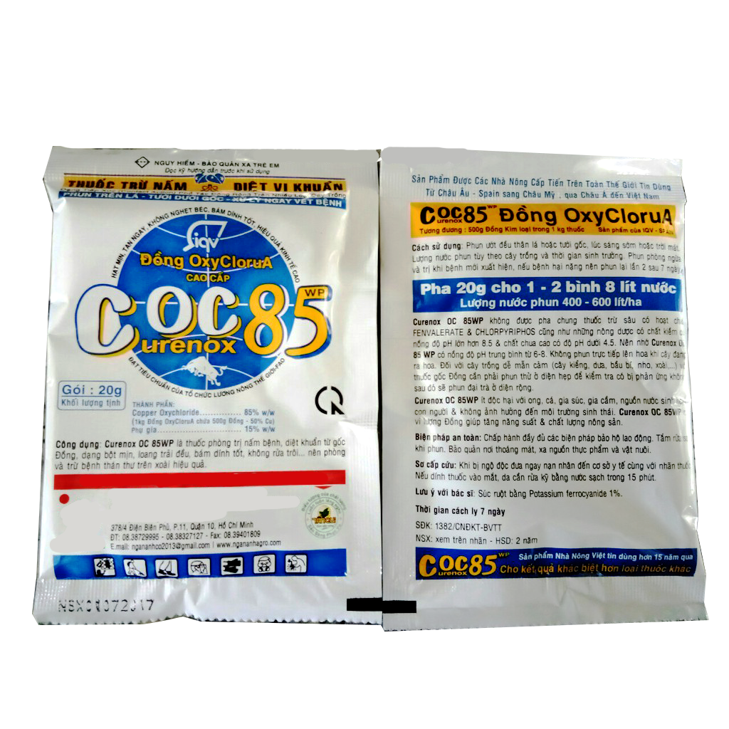 THUỐC TRỪ NẤM BỆNH - COC85 HỘP 10 GÓI 20 GRAM
