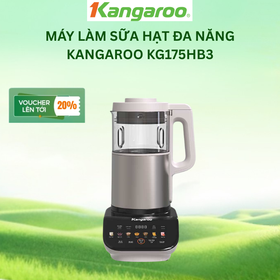 [BH 1 năm] Máy làm sữa hạt đa năng Kangaroo KG175HB3