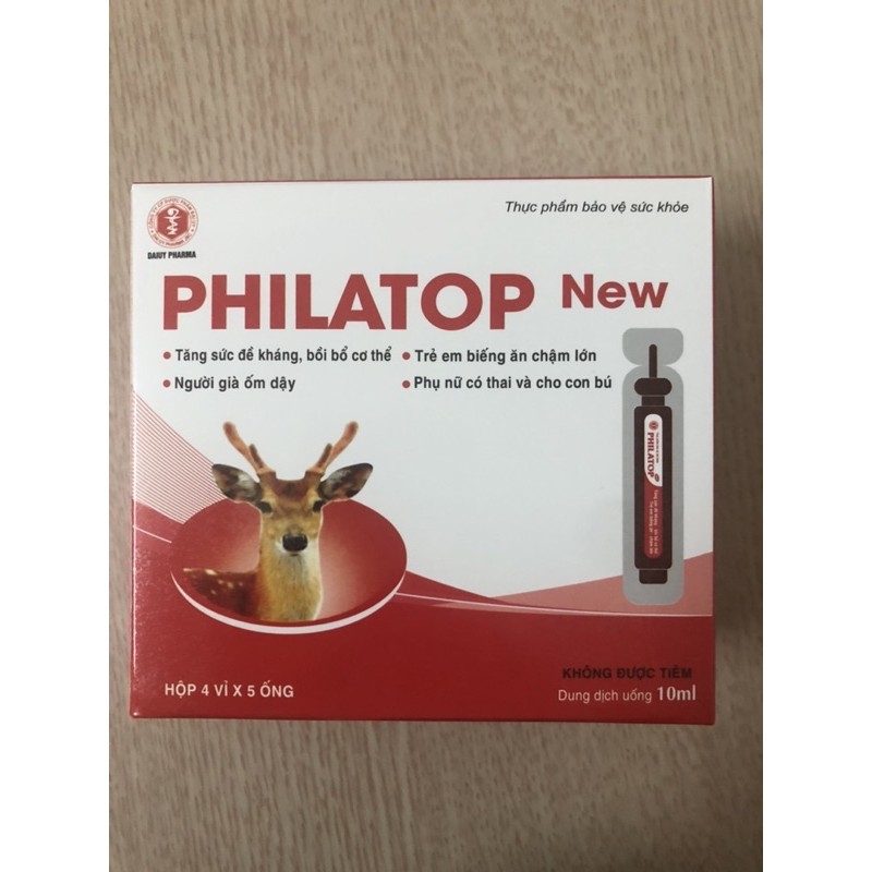 Philatop con hươu ống nhựa 10ml - hộp 20 ống - dùng cho trẻ biếng ăn