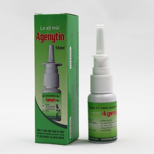 Giảm viêm xoang, viêm mũi dị ứng, êm dịu, sạch nhanh Dung dịch xịt mũi agenytin-Chai 15ml