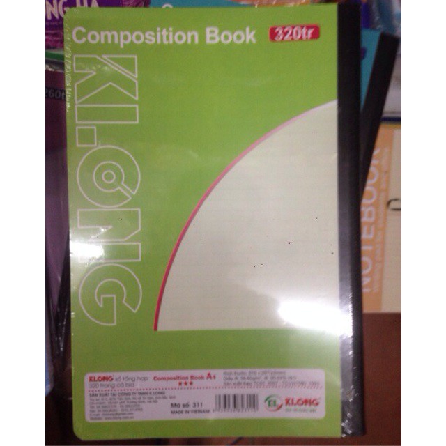 SỔ A4 KLONG 320 TRANG kẻ ngang