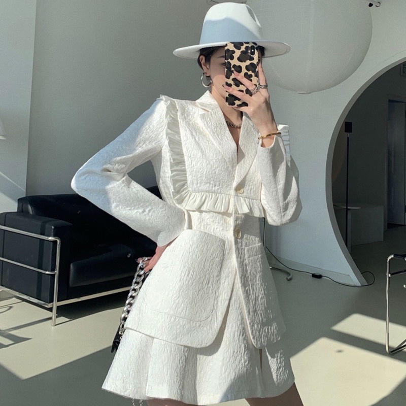 Sét áo vest + kèm chân váy tay dài jari-clothes hai lớp phong cách công sở,thanh lịch mã s06
