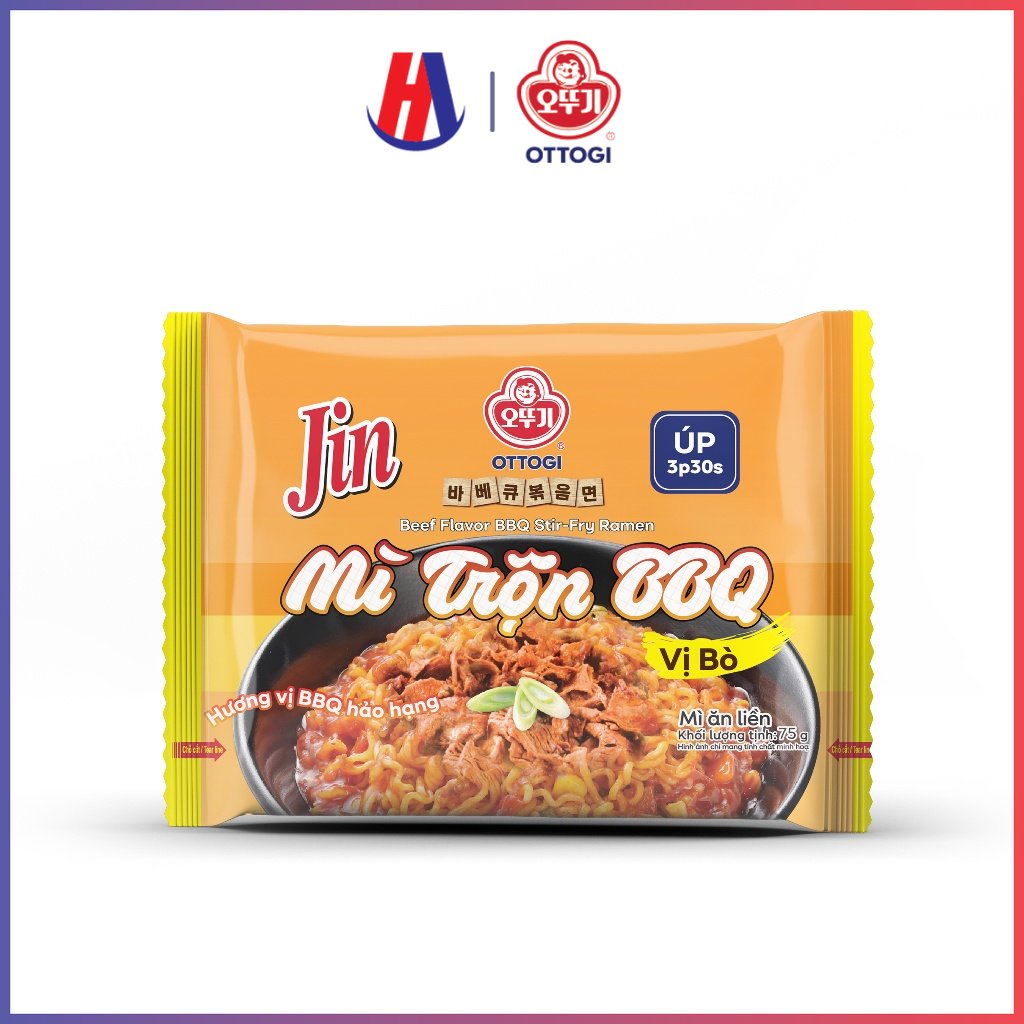 Mì ăn liền trộn bbq vị bò ottogi 75g